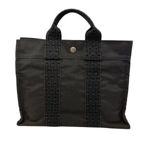 Authentic Hermes Fourre Tout PM Handbag, Gray color canvas